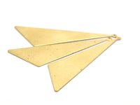 8 Raw Brass Triangles (60x50x23mm) Bs 1202