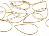 Wire Drop Connector, 48 Raw Brass Drop Connectors (38x25mm) Bs 1127