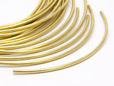 Brass Noodle Tube, 12 Raw Brass Curved Tubes (3x130mm) Bs 1420