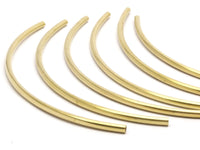 Brass Curved Tubes - 12 Raw Brass Curved Tubes (4x140mm) Bs 1427