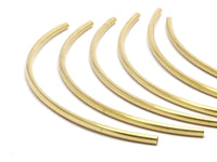 Brass Curved Tubes - 12 Raw Brass Curved Tubes (4x140mm) Bs 1427