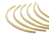 Brass Curved Tubes - 12 Raw Brass Curved Tubes (4x140mm) Bs 1427