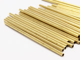 Brass Tube Beads - 50 Raw Brass Tube Beads (2x55mm) BS 1953