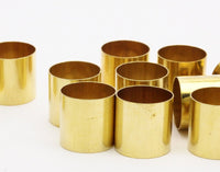 Brass Tube Beads, 10 Raw Brass Tubes (16x16mm) Bs 1487