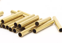 Solid Brass Tube, 30 Raw Brass Tubes, Bracelet Findings, Charms (4x25mm) Bs 1454