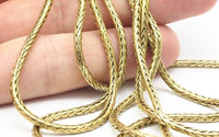 Brass Snake Chain, 2m Raw Brass Snake Chain (2mm) Bs 1371