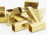 12 Huge Raw Brass Square Tubes (8x20mm) Bs 1577