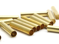 Brass Tube Bead, 25 Raw Brass Tubes (6x30mm) Bs 1534