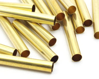 Brass Connector Bead, 12 Raw Brass Tubes (6x40mm) Bs 1535