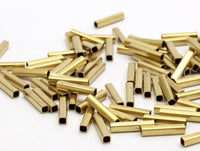100 Huge Raw Brass Square Tubes  (2x10mm) Bs 1564