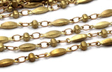 Brass Link Chain, 2 M Brass Soldered Bar Link Chain Bs 1066
