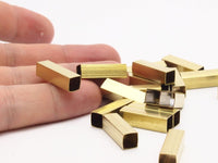 25 Raw Brass Square Tubes  (6x20mm) Bs 1625