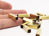 25 Raw Brass Square Tubes  (6x20mm) Bs 1625