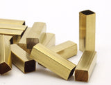 25 Raw Brass Square Tubes  (6x20mm) Bs 1625