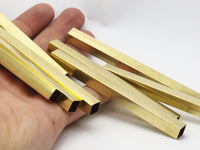 2 Raw Brass Square Tubes (8x100mm) Bs 1584