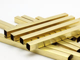 2 Raw Brass Square Tubes (8x100mm) Bs 1584