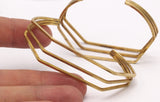 Boho Design Bracelet, Raw Brass Wire Bracelet ( 67x16x52mm) Bs-1301 Brc055