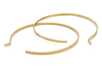 Brass Wire Bracelet, 5 Raw Brass Wire Bracelets (64x2mm)  Bs 1327  Brc059