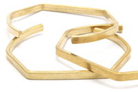 Modest Brass Cuff, Raw Brass Cuff Bracelet Blank Bangle (4x2x62x45mm)  Bs 1299  BRC057