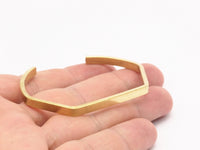 Modest Brass Cuff, Raw Brass Cuff Bracelet Blank Bangle (4x2x62x45mm)  Bs 1299  BRC057