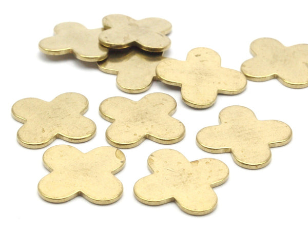 12 Plus Shape Raw Brass Stamping Blank   (17x1.2mm)  Bs 1352
