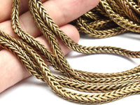 Square Chain, Brass Chain, 2 M. Raw Brass Square Chain (3.8mm) Bs 1010