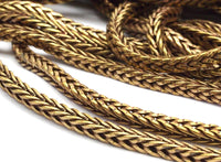 Square Chain, Brass Chain, 2 M. Raw Brass Square Chain (3.8mm) Bs 1010
