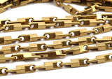 2 M Raw Brass Bar chain (11x2.2mm) Bs 1065