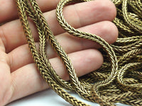 Square Chain, Brass Chain, 2 M. Raw Brass Square Chain (3.8mm) Bs 1010