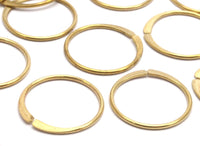21mm Raw Brass Ring - 12 Raw Brass Rings (21x1.2mm) Bs 1216--N0579