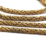 Brass Knitted Chain, 2 M Raw Brass Snake Chain (3mm) Bs 1006