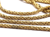 Brass Knitted Chain, 2 M Raw Brass Snake Chain (3mm) Bs 1006