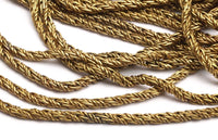 Brass Knitted Chain, 2 M Raw Brass Snake Chain (3mm) Bs 1006