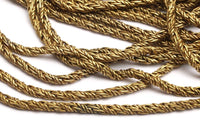 Brass Knitted Chain, 2 M Raw Brass Snake Chain (2.7mm) Bs 1006