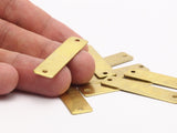 Brass Bracelet Blank, 10 Raw Brass Rectangle Stamping Blanks (10x40x0.80mm) D0230