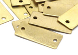 Brass Necklace Bar, 24 Raw Brass Rectangle Stamping Blanks (22x10x0.60mm) D0228