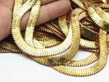 Brass Snake Chain, 2 M Raw Brass Chain (8x1.3mm) Bs 1059