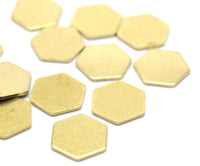 Brass Honeycomb Finding, 20 Raw Brass Hexagon Blank (10x0.80mm) D152