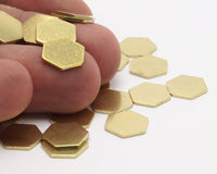 Brass Honeycomb Finding, 20 Raw Brass Hexagon Blank (10x0.80mm) D152