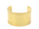 Brass Smooth Bangle - 2 Raw Brass Cuff Bracelet Bangles ( 35x145x0.80mm)  BRC061