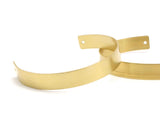Brass Cuff Bracelet - 2 Raw Brass Cuff Bracelet Blank Bangles With 2 Holes (10x145x0.80mm) Brc062