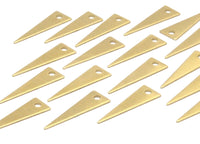 Tiny Triangle Charm, 30 Raw Brass Triangle Charms(23x7x0.60mm) A0164