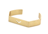 Brass Chevron Cuff - 3 Raw Brass Chevron Cuff Bracelet Blank Bangles (145x10x1mm) Brc063