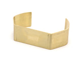Brass Cuff Blank - 2 Raw Brass Cuff Bracelet Blank Bangles (145x20x1mm) Brc070