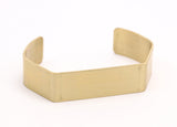 145mm Brass Cuff - 2 Raw Brass Cuff Bracelet Blank Bangles  (145x15x1mm) Brc069