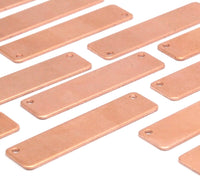 Personalized Copper Bar Blank, 10 Raw Copper Stamping Blanks (10x40x0.80mm) D0500