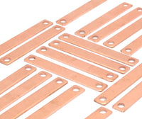 Copper Bar Blank, 12 Raw Copper Stamping Connectors, Blanks  (6x44x0.80mm) D0498
