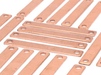 Copper Bar Blank, 12 Raw Copper Stamping Connectors, Blanks  (6x44x0.80mm) D0498