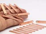 Copper Personalized Bar, 100 Raw Copper Stamping Connector, Blanks (6x44x0.80mm) D0524