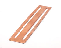 Copper Bracelet Blank, 2 Raw Copper Bracelet Stamping Blank Bangles With 2 Stripes (30x156x1mm) D0464